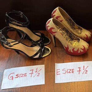 High heel shoes